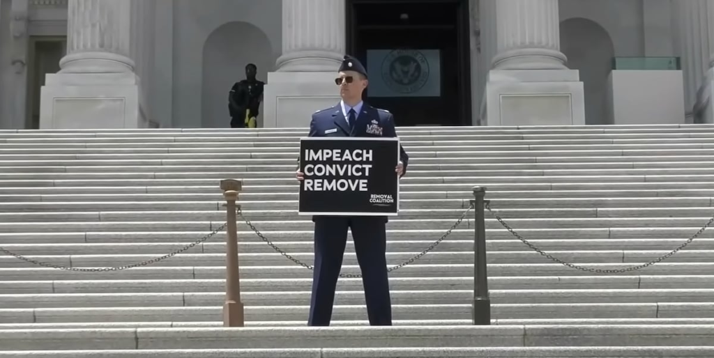 Air Force major restricted to DC base, under investigation after uniformed protest Air Force major restricted to DC base, under investigation after uniformed protest